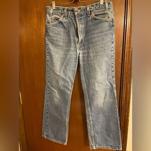 Vintage Orange tab little “e” Levi's Blue Bootcut Jeans for Men